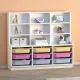 Βιβλιοθήκη Obia Megapap με 9 συρτάρια χρώμα λευκό 132,6x30x115εκ.