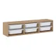 Συρταριέρα επιτοίχια Pavia Megapap με 6 συρτάρια χρώμα sapphire oak 132x31x30,7εκ.