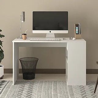 Γραφείο εργασίας Smyrna Megapap χρώμα λευκό 120x60x74,4εκ.