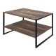 Τραπεζάκι σαλονιού Giza Megapap χρώμα rustic καρυδί 90,2x50,3x50,4εκ.