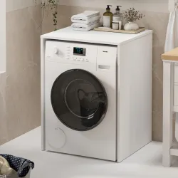 Έπιπλο πλυντηρίου Pinar Megapap χρώμα λευκό 65,5x60x88,6εκ.