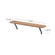 Ραφιέρα τοίχου Barca Megapap χρώμα pine oak 120x17,5x20,4εκ.