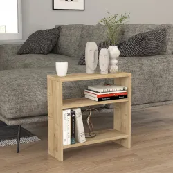 Τραπεζάκι βοηθητικό Silvanus Megapap χρώμα sapphire oak 51x17,5x49εκ.