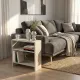 Τραπεζάκι βοηθητικό Silvanus Megapap χρώμα travertine 51x17,5x49εκ.