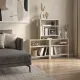 Τραπεζάκι βοηθητικό Silvanus Megapap χρώμα travertine 51x17,5x49εκ.