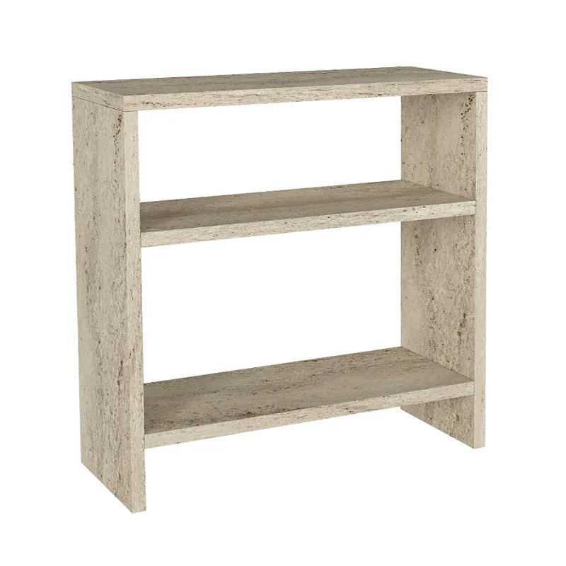 Τραπεζάκι βοηθητικό Silvanus Megapap χρώμα travertine 51x17,5x49εκ.