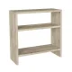 Τραπεζάκι βοηθητικό Silvanus Megapap χρώμα travertine 51x17,5x49εκ.