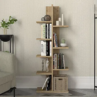 Βιβλιοθήκη Tree Megapap χρώμα sapphire oak 45x21,4x121,8εκ.