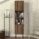 Βιβλιοθήκη μελαμίνης Norma Megapap χρώμα καρυδί 45x35x184εκ. - Βιβλιοθήκες