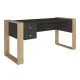 Γραφείο εργασίας Fernando Megapap χρώμα ανθρακί - sapphire oak 158,4x60x72,2εκ.