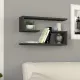 Ραφιέρα τοίχου Jenika Megapap 2 τεμαχίων χρώμα ανθρακί 60x14,5x18εκ.