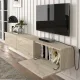 Έπιπλο τηλεόρασης επιτοίχιο Damla Megapap με LED χρώμα travertine 180x29,5x29,5εκ.