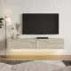 Έπιπλο τηλεόρασης επιτοίχιο Aristo Megapap με LED χρώμα travertine 135x31,6x25εκ.