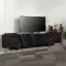 Έπιπλο τηλεόρασης Veyron Megapap από μελαμίνη χρώμα μαύρο rebab - μαύρο εφέ μαρμάρου 180x32,3x45εκ.