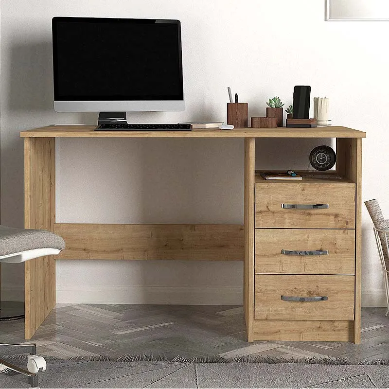 Γραφείο εργασίας Eldoris Megapap από μελαμίνη χρώμα sapphire oak 120x60x75εκ. - Γραφεία