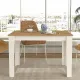 Τραπέζι μελαμίνης Darlen Megapap χρώμα λευκό - sapphire oak 110x72x74εκ. - Τραπέζια