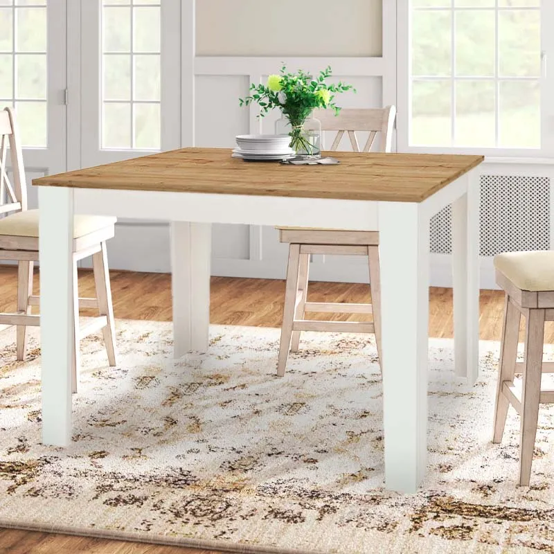 Τραπέζι μελαμίνης Darlen Megapap χρώμα λευκό - sapphire oak 110x72x74εκ. - Τραπέζια