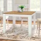 Τραπέζι μελαμίνης Darlen Megapap χρώμα λευκό - sapphire oak 110x72x74εκ. - Τραπέζια