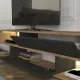 Σύνθεση τηλεόρασης Manet Megapap με LED χρώμα sepet oak - ανθρακί 180x29,5x39εκ.