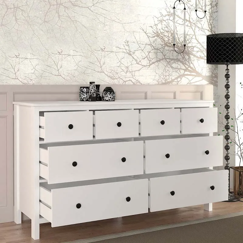 Μπουφές μελαμίνης Sabina Megapap χρώμα λευκό 160x50x96εκ. - Μπουφέδες