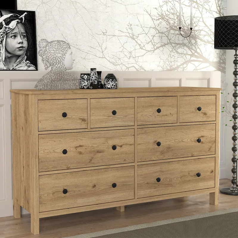 Συρταριέρα - Μπουφές Sabina Megapap χρώμα sepet oak 160x50x96εκ.