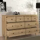 Συρταριέρα - Μπουφές Sabina Megapap χρώμα sepet oak 160x50x96εκ.