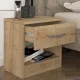 Κομοδίνο μελαμίνης Lube Megapap χρώμα sapphire oak 40x28,2x40εκ. - Κομοδίνα