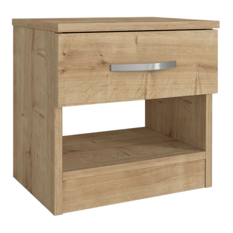 Κομοδίνο μελαμίνης Lube Megapap χρώμα sapphire oak 40x28,2x40εκ. - Κομοδίνα