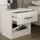 Κομοδίνο μελαμίνης Lube Megapap χρώμα λευκό 40x28,2x40εκ. - Κομοδίνα