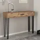 Κονσόλα μελαμίνης Rochel Megapap χρώμα atlantic pine 120x35x89,8εκ. - Κονσόλες