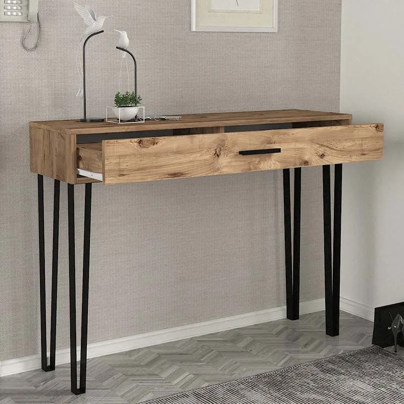 Κονσόλα μελαμίνης Rochel Megapap χρώμα atlantic pine 120x35x89,8εκ. - Κονσόλες