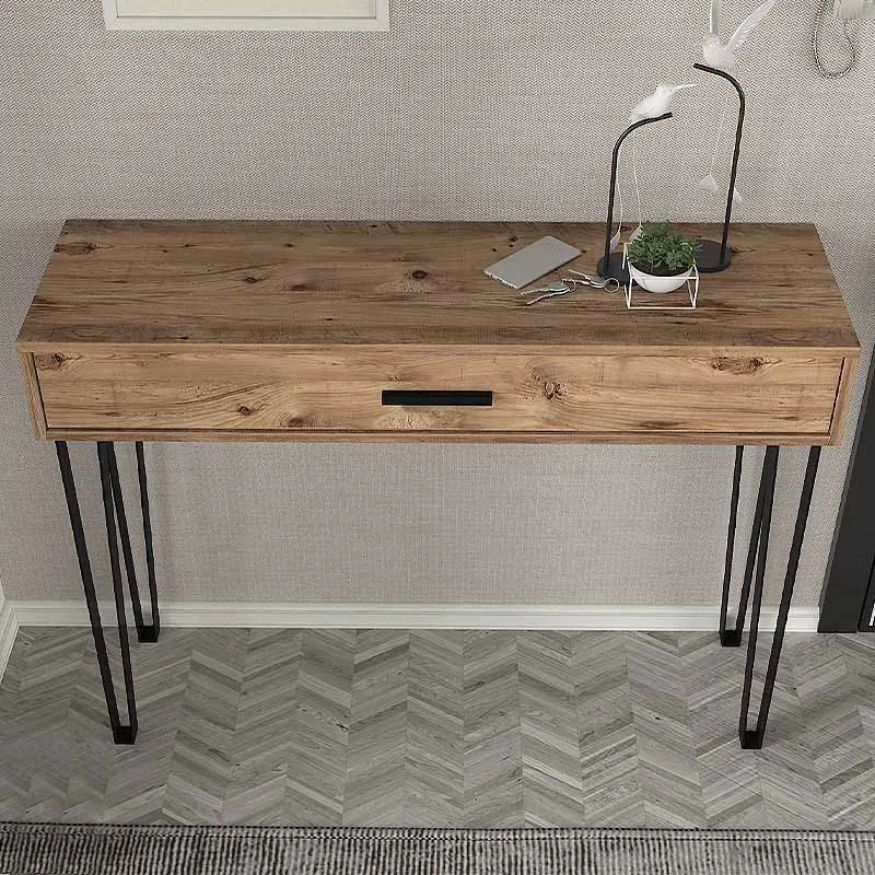 Κονσόλα μελαμίνης Rochel Megapap χρώμα atlantic pine 120x35x89,8εκ. - Κονσόλες