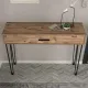 Κονσόλα μελαμίνης Rochel Megapap χρώμα atlantic pine 120x35x89,8εκ. - Κονσόλες