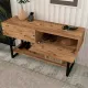 Κονσόλα μελαμίνης Aron Megapap χρώμα atlantic pine 138,8x41x75,7εκ. - Κονσόλες