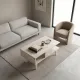 Τραπεζάκι σαλονιού Andros Megapap χρώμα travertine 90x54x39,6εκ.
