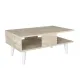 Τραπεζάκι σαλονιού Andros Megapap χρώμα travertine 90x54x39,6εκ.