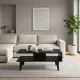 Τραπεζάκι σαλονιού Andros Megapap χρώμα sencron black 90x54x39,6εκ.