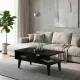Τραπεζάκι σαλονιού Andros Megapap χρώμα sencron black 90x54x39,6εκ.