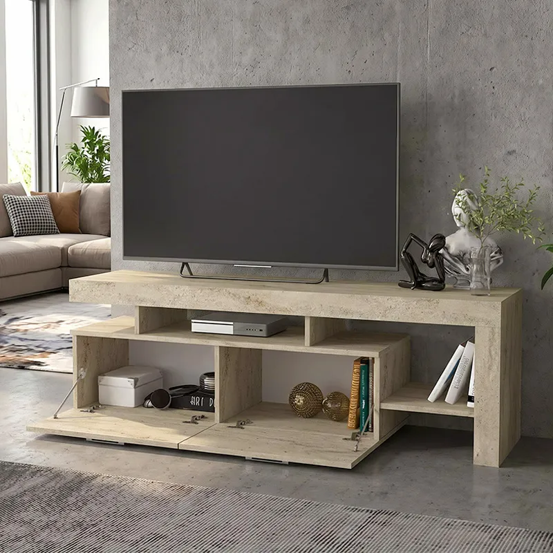 Έπιπλο τηλεόρασης Acnes Megapap χρώμα travertine 160x40x53εκ.