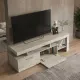 Έπιπλο τηλεόρασης Acnes Megapap χρώμα travertine 160x40x53εκ.