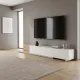 Έπιπλο τηλεόρασης Enstey Megapap επεκτεινόμενο χρώμα sapphire oak - λευκό 260x41,8x33,5εκ.