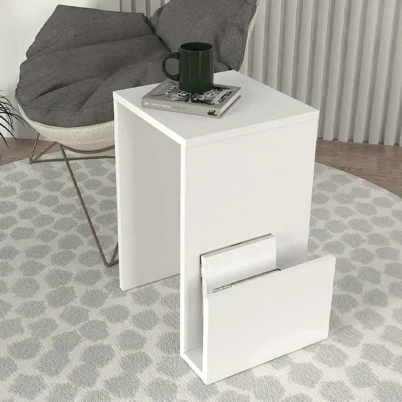 Τραπεζάκι βοηθητικό Regnar Megapap χρώμα λευκό  43,1x33,5x52εκ.