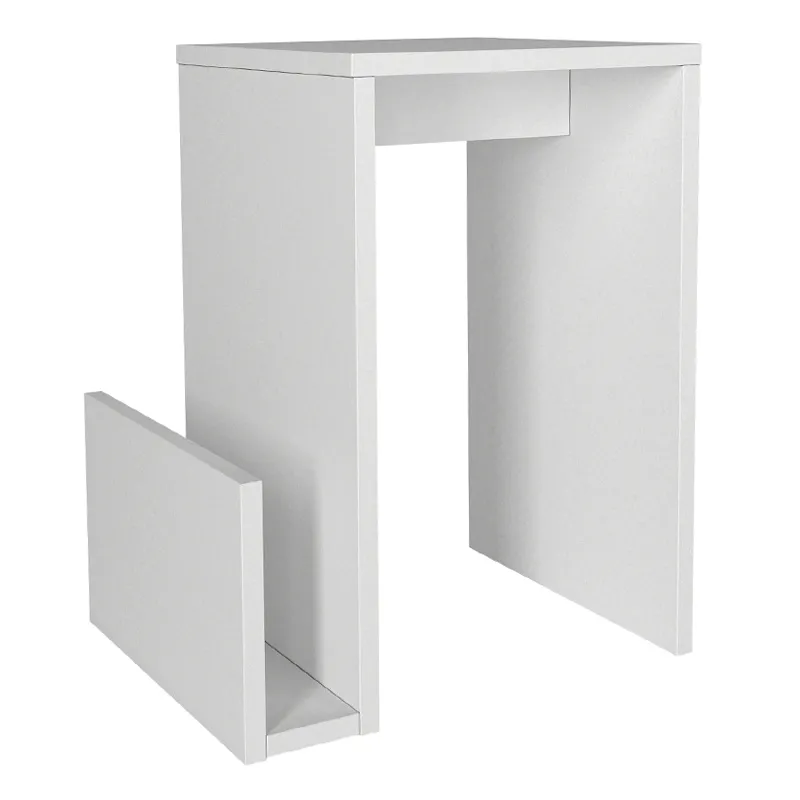 Τραπεζάκι βοηθητικό Regnar Megapap χρώμα λευκό  43,1x33,5x52εκ.
