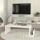 Τραπεζάκι σαλονιού Regnar Megapap χρώμα λευκό 100,6x55x31,8εκ.