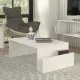 Τραπεζάκι σαλονιού Regnar Megapap χρώμα λευκό 100,6x55x31,8εκ.