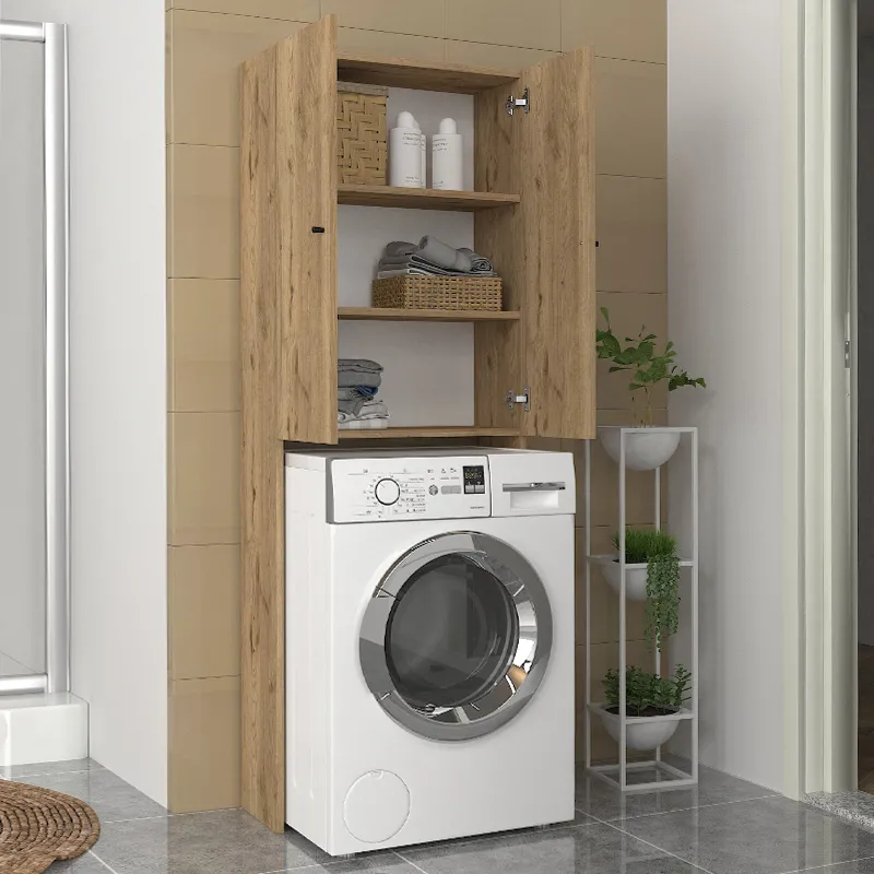 Έπιπλο πλυντηρίου Romme Megapap χρώμα sepet oak 65x27,1x180εκ.