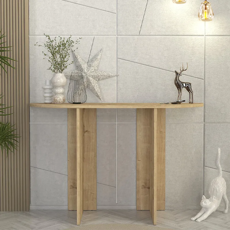 Κονσόλα Cortado Megapap χρώμα sapphire oak 120x35x75εκ.