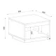 Τραπεζάκι σαλονιού Onda Megapap χρώμα sapphire oak 60x60x40εκ.