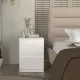 Κομοδίνο Breve Megapap χρώμα λευκό 39,8x41,8x55εκ.