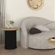 Τραπεζάκι βοηθητικό Bohema Megapap χρώμα μαύρο - sepet oak Ø50x53,2εκ.